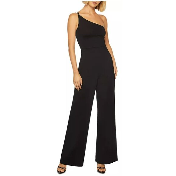 Susana Monaco Jumpsuit White One-Shoulder Strappy Stretch Jersey Size XL NWT - Picture 7 of 8